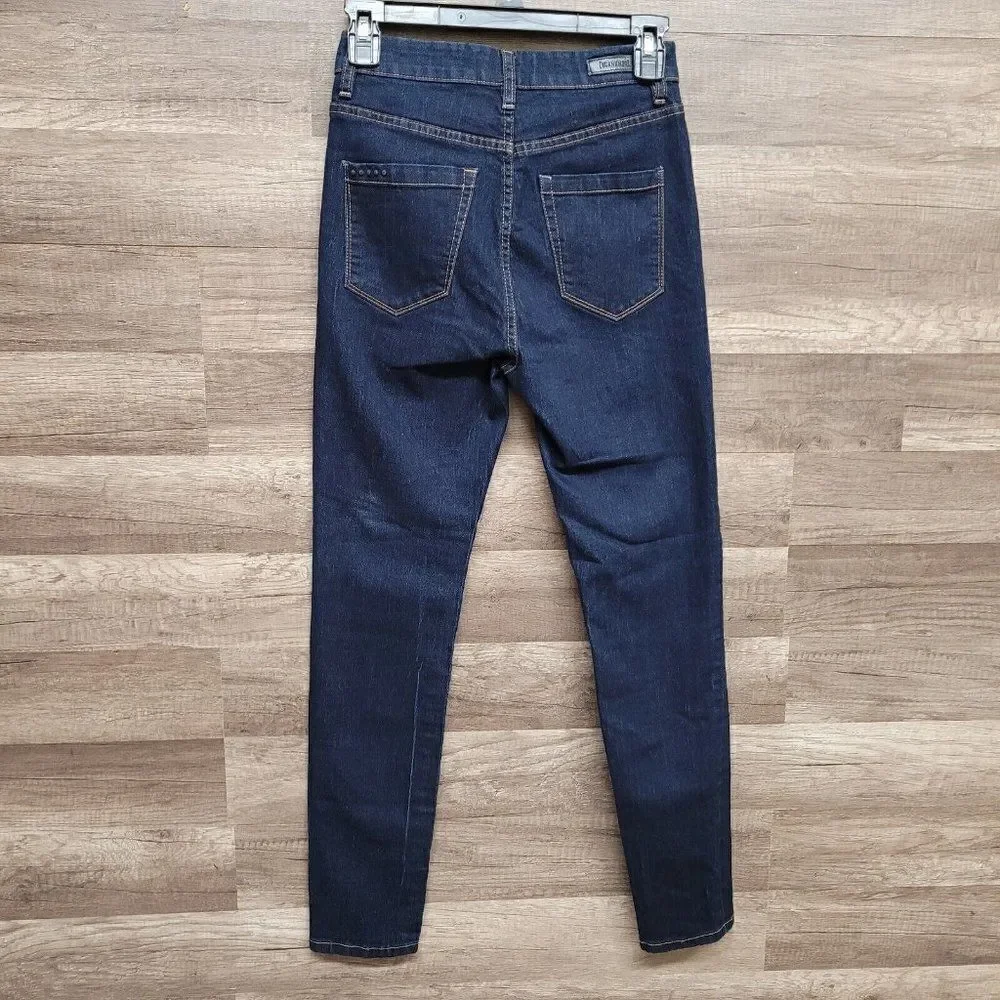 Blanknyc‎ Ankle Skinny Jeans Blue Dark Wash Womens Size 27 Stretch Denim Pockets